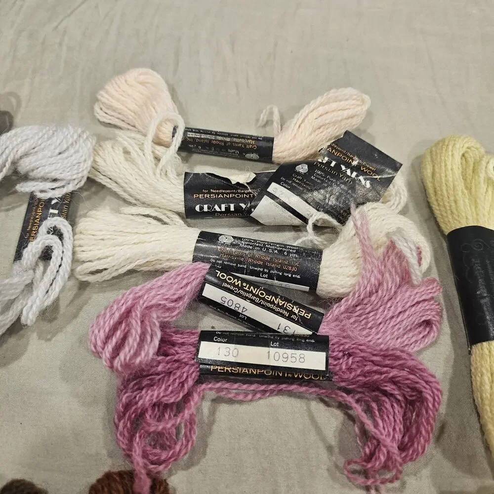 Lot of 26 Skeins of Persian Wool Yarn Needlepoint Vintage Fall Colors